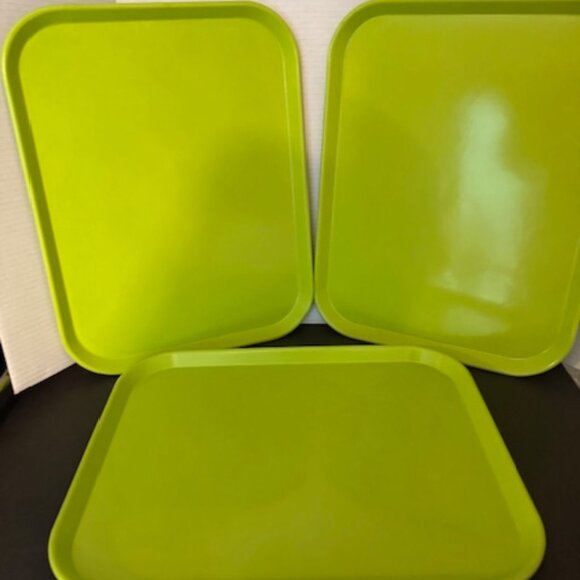 Vintage Anchor Hocking NSF Plastic Trays – Lime Green – Made in Italy - Picture 1 of 9